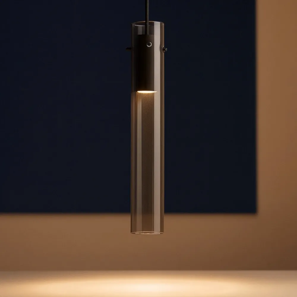 Lampade A Sospensione-Ideal Lux Lampada a sospensione per isola cucina flam sp vetro fume' led