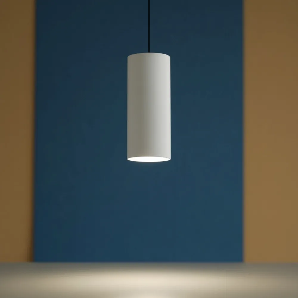 Lampade A Sospensione-Top Light Lampada a sospensione per isola cucina cilindro metallo bianco
