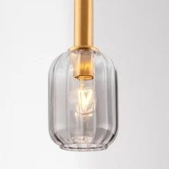 Lampade A Sospensione-Selezionato da Mazzolaluce Lampada a sospensione per isola cucina moderna dettagli colore oro