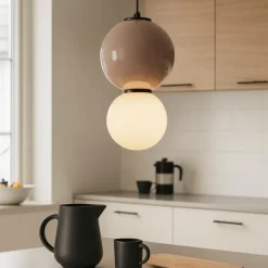 Lampade A Sospensione-Selezionato da Mazzolaluce Lampada a sospensione per isola cucina moderna diametro 18cm led 3000k