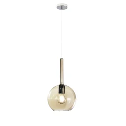 Lampade A Sospensione-Top Light Lampada a sospensione per isola cucina boccia vetro ambra