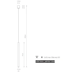 Lampade A Sospensione-Selezionato da Mazzolaluce Lampada a sospensione per penisola oro design cilindro