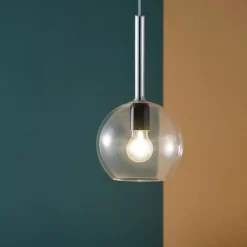 Lampade A Sospensione-Top Light Lampada a sospensione per penisola cucina vetro trasparente
