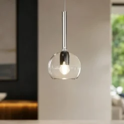 Lampade A Sospensione-Top Light Lampada a sospensione per penisola cucina boccia vetro trasparente