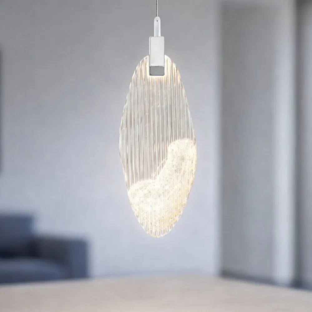 Lampade A Sospensione-Selezionato da Mazzolaluce Lampada a sospensione petalo di vetro per comodini camera da letto