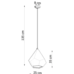 Lampade A Sospensione-Selezionato da Mazzolaluce Lampada a sospensione prismatico di gesso bianco