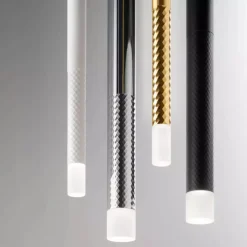 Lampade A Sospensione-Linea Light Lampada a sospensione puccini cilindro ottone led 3000k 90cm