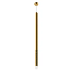 Lampade A Sospensione-Linea Light Lampada a sospensione puccini cilindro ottone led 3000k 90cm