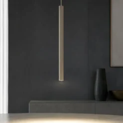 Lampade A Sospensione-Selezionato da Mazzolaluce Lampada a sospensione sabbia cilindro 50 cm rigato in metallo moderno