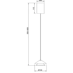 Lampade A Sospensione-Selezionato da Mazzolaluce Lampada a sospensione saliscendi led 3000k cono bianco arancione