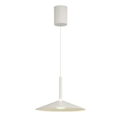 Lampadari Cucina-Selezionato da Mazzolaluce Lampada a sospensione saliscendi disco bianco led 9w 3000k