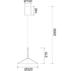 Lampadari Cucina-Selezionato da Mazzolaluce Lampada a sospensione saliscendi colore cenere 9w 3000k
