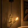 Lampade A Sospensione-Selezionato da Mazzolaluce Lampada a sospensione scimmia oro pendente scimpenze