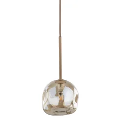 Lampade A Sospensione-Selezionato da Mazzolaluce lampada a sospensione sfera di vetro cognac design moderno