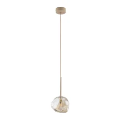 Lampade A Sospensione-Selezionato da Mazzolaluce lampada a sospensione sfera di vetro cognac design moderno