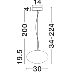 Lampade A Sospensione-Selezionato da Mazzolaluce Lampada a sospensione sfera di vetro sfumato marrone scuro led 12w 3000k dimmerabile