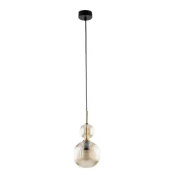 Lampade A Sospensione-Selezionato da Mazzolaluce lampada a sospensione sfera di vetro ambra per camera da letto