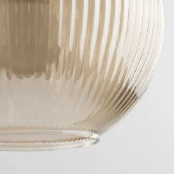 Lampade A Sospensione-Selezionato da Mazzolaluce lampada a sospensione sfera di vetro ambra per camera da letto