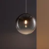 Lampade A Sospensione-Top Light Lampada a sospensione sfera di vetro bronzo