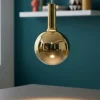 Lampade A Sospensione-Selezionato da Mazzolaluce Lampada a sospensione sfera di vetro oro led 6w 3000k