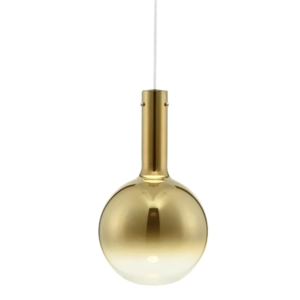 Lampade A Sospensione-Selezionato da Mazzolaluce Lampada a sospensione sfera di vetro oro led 6w 3000k