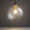 Lampade A Sospensione-Selezionato da Mazzolaluce Lampada a sospensione sfera di vetro 25cm boccia trasparente