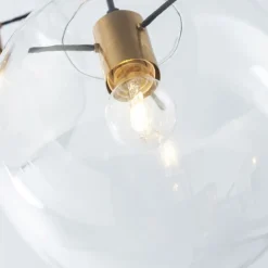 Lampade A Sospensione-Selezionato da Mazzolaluce Lampada a sospensione sfera di vetro 25cm boccia trasparente