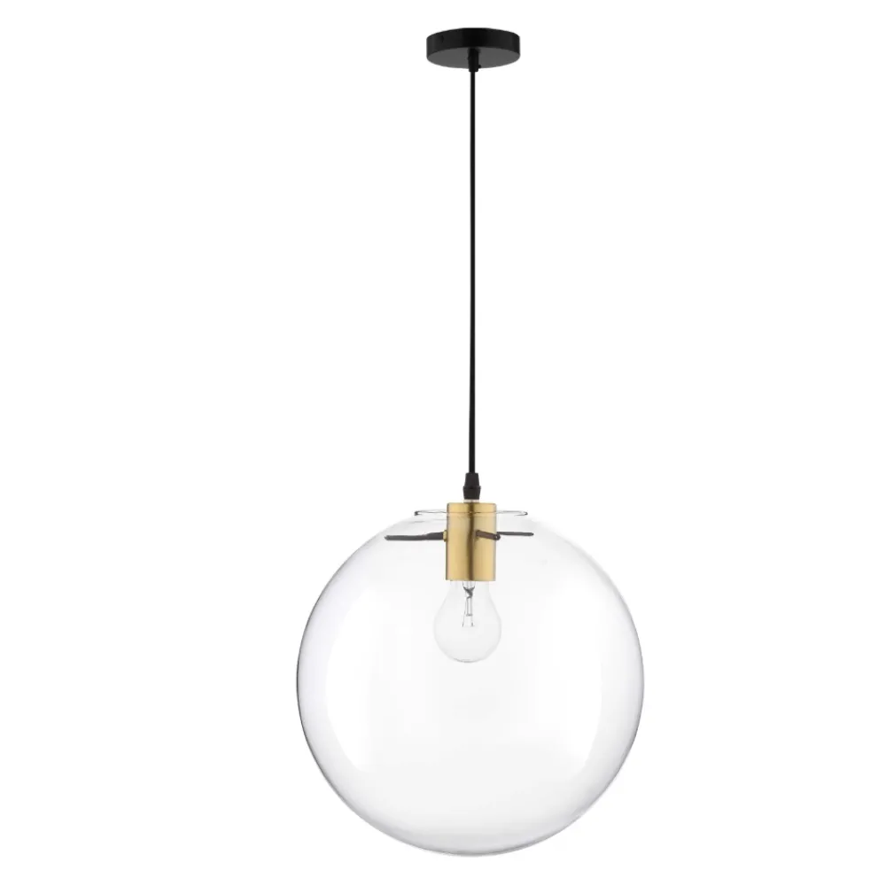 Lampade A Sospensione-Selezionato da Mazzolaluce Lampada a sospensione sfera di vetro 25cm boccia trasparente