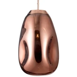 Lampade A Sospensione-Selezionato da Mazzolaluce Lampada a sospensione sfera di vetro rame lucido design moderna 22 cm