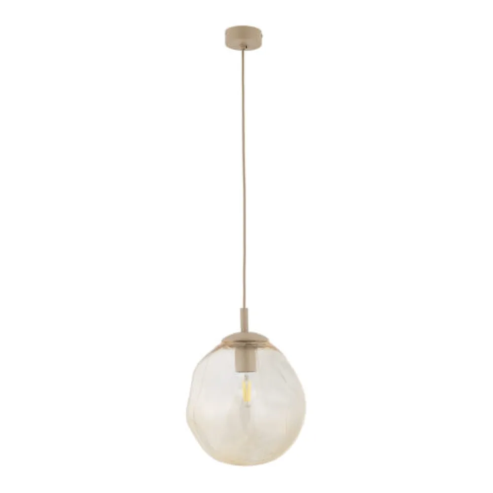 Lampade A Sospensione-Selezionato da Mazzolaluce lampada a sospensione sfera in vetro cognac 25cm design moderno