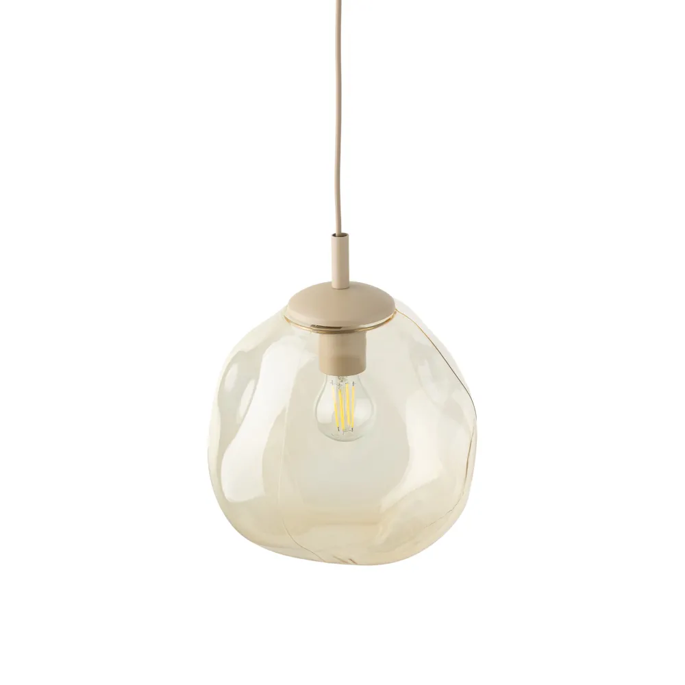 Lampade A Sospensione-Selezionato da Mazzolaluce lampada a sospensione sfera in vetro cognac 25cm design moderno