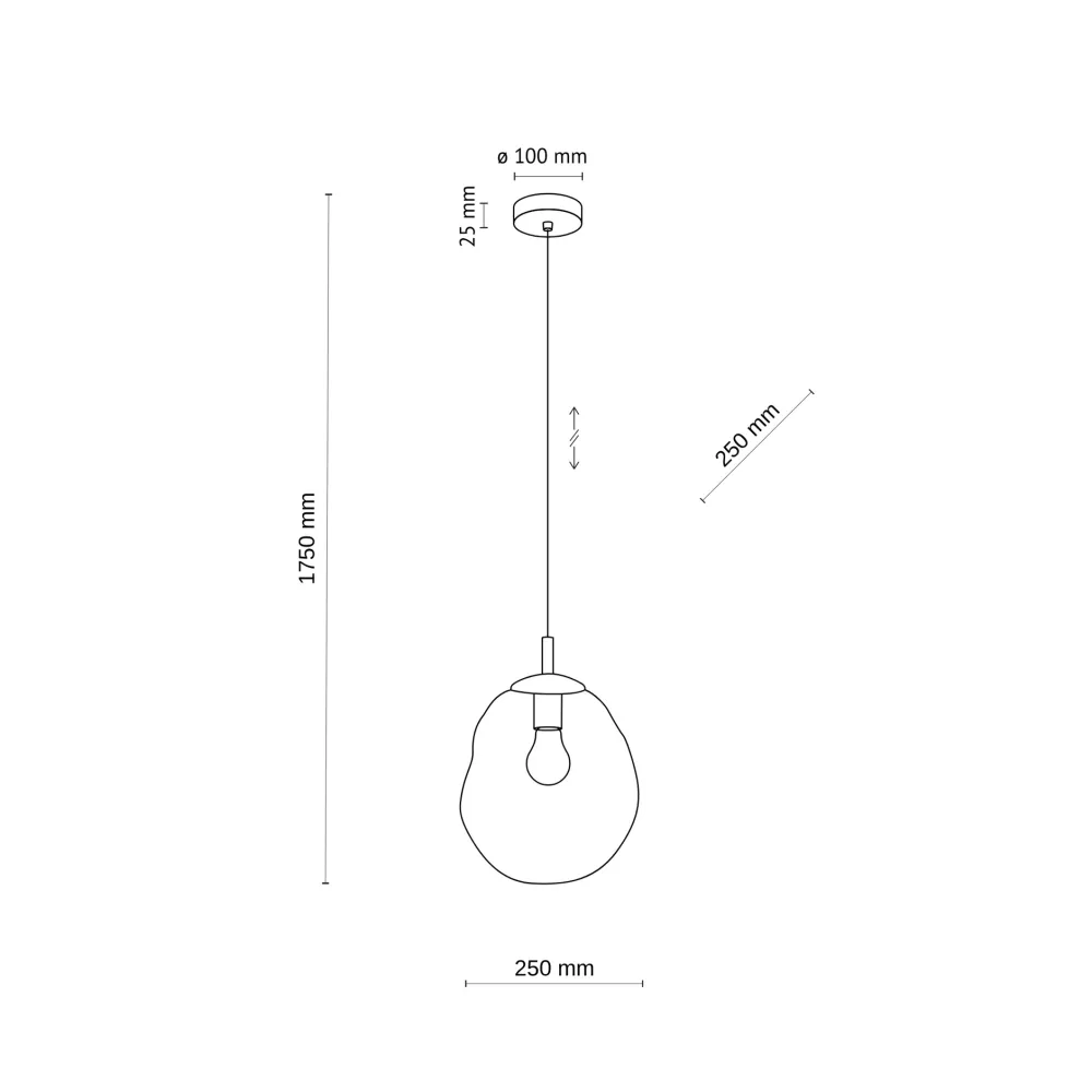 Lampade A Sospensione-Selezionato da Mazzolaluce lampada a sospensione sfera in vetro cognac 25cm design moderno