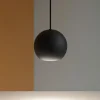 Lampade A Sospensione-Gea Luce Lampada a sospensione sfera nera da incasso guya led 3000k