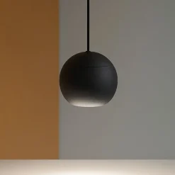 Lampade A Sospensione-Gea Luce Lampada a sospensione sfera nera da incasso guya led 3000k