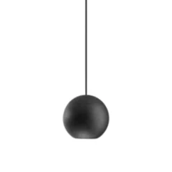 Lampade A Sospensione-Gea Luce Lampada a sospensione sfera nera da incasso guya led 3000k