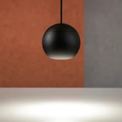 Lampade A Sospensione-Gea Luce Lampada a sospensione sfera nera led 3000k guya