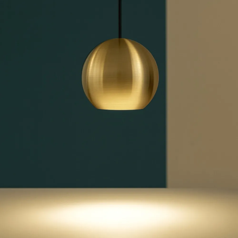 Lampade A Sospensione-Gea Luce Lampada a sospensione sfera oro guya led 3000k