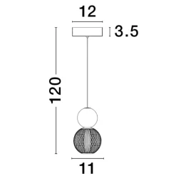 Lampade A Sospensione-Selezionato da Mazzolaluce Lampada a sospensione sfera oro per camera da letto