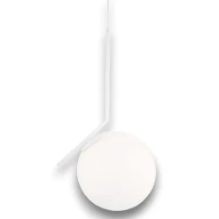 Lampade A Sospensione-Selezionato da Mazzolaluce Lampada a sospensione sfera vetro bianca