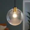 Lampade A Sospensione-Selezionato da Mazzolaluce Lampada a sospensione sfera vetro trasparente 30cm