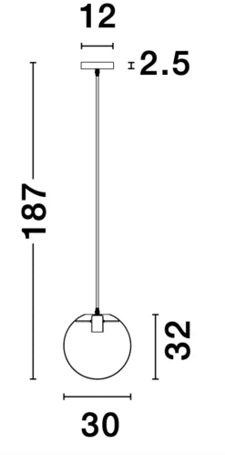 Lampade A Sospensione-Selezionato da Mazzolaluce Lampada a sospensione sfera vetro trasparente 30cm
