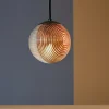 Lampade A Sospensione-Ondaluce Lampada a sospensione sfera vetro rame bella 19cm