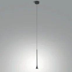Lampade A Sospensione-Fabas Luce Lampada a sospensione susa led 5w 3000k nera moderna
