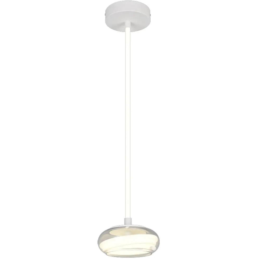 Lampade A Sospensione-Selezionato da Mazzolaluce Lampada a sospensione tonda vetro trasparente led 13w 4000k dimmerabile