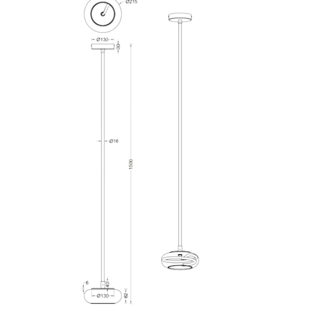 Lampade A Sospensione-Selezionato da Mazzolaluce Lampada a sospensione tonda vetro trasparente led 13w 4000k dimmerabile