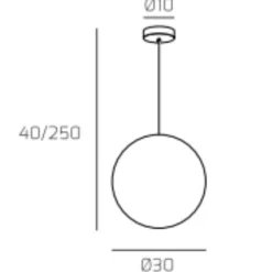 Lampade A Sospensione-Top Light Lampada a sospensione toplight sfera di vetro ambra