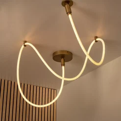 Lampade A Sospensione-Selezionato da Mazzolaluce Lampada a sospensione tubo led 2200k-3300k dimmerabile con telecomando