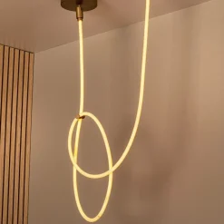 Lampade A Sospensione-Selezionato da Mazzolaluce Lampada a sospensione tubo led 2200k-3300k dimmerabile con telecomando