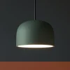 Lampade A Sospensione-Perenz Illuminazione Lampada a sospensione verde bianco cupola yelmo