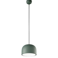 Lampade A Sospensione-Perenz Illuminazione Lampada a sospensione verde bianco cupola yelmo